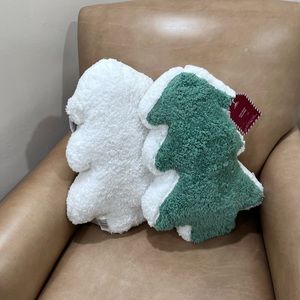 Cozy comfy Sherpa Christmas holiday plush tree pillow. Home decor